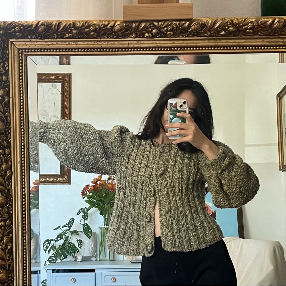 Vintage Green Knitted Sweater